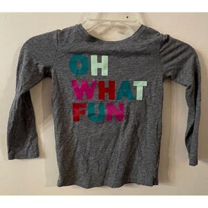 Cat & Jack 5T long sleeve Oh What Fun Christmas Top Girls‎